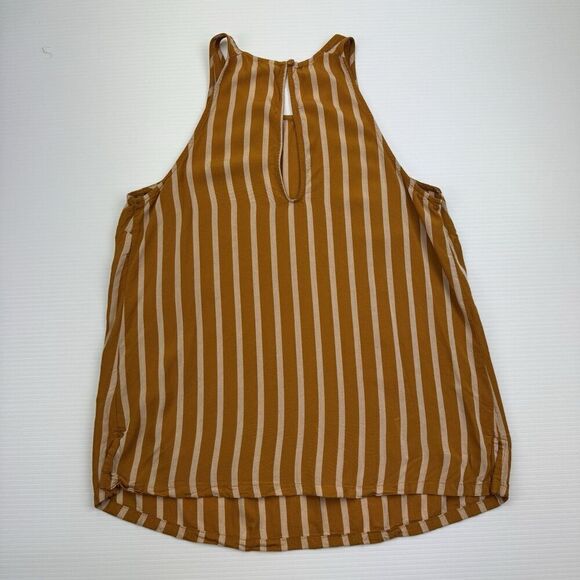 Old Navy Yellow White Striped Sleeveless Shirt Size Small - Picture 5 of 7